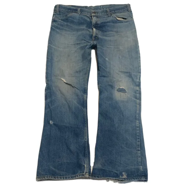 Vintage  Levi’s 546-0217 Orange Tab Denim Flared Jeans Pants Mens 38 x 29 80s