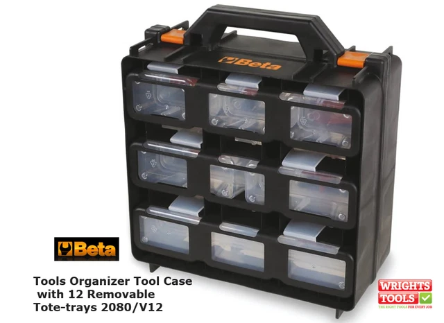 BETA TOOLS 2080/V12 Organizer Tool Case with 12 Removable Tote-Trays ...