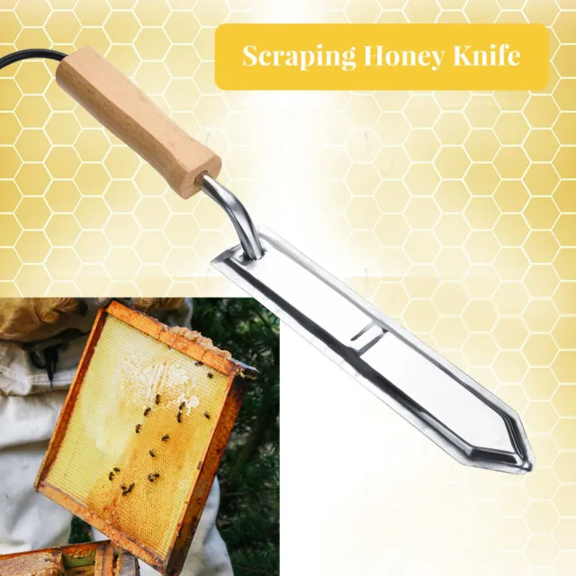 Electric Scraping Honey Knife Beekeeping Wax Uncapping US Plug Stainless Steel 2
