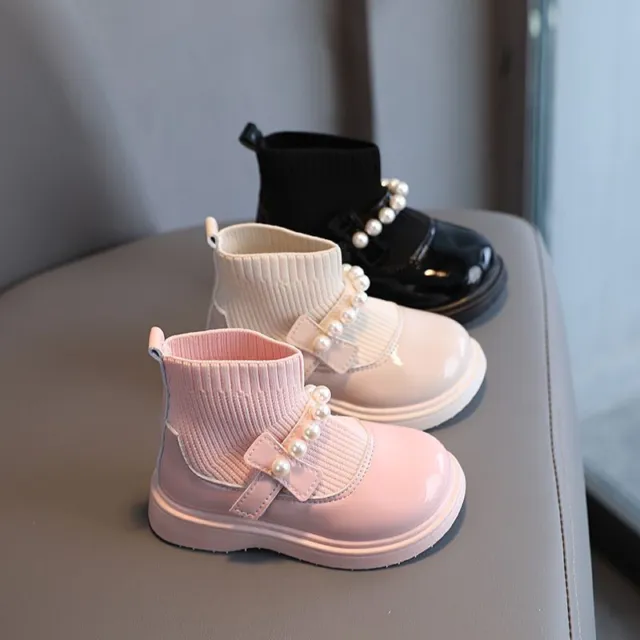 Toddlers Girls Ankle Snow Warm Boots Fur Lined  Flat Dress  School Shoes Winter-