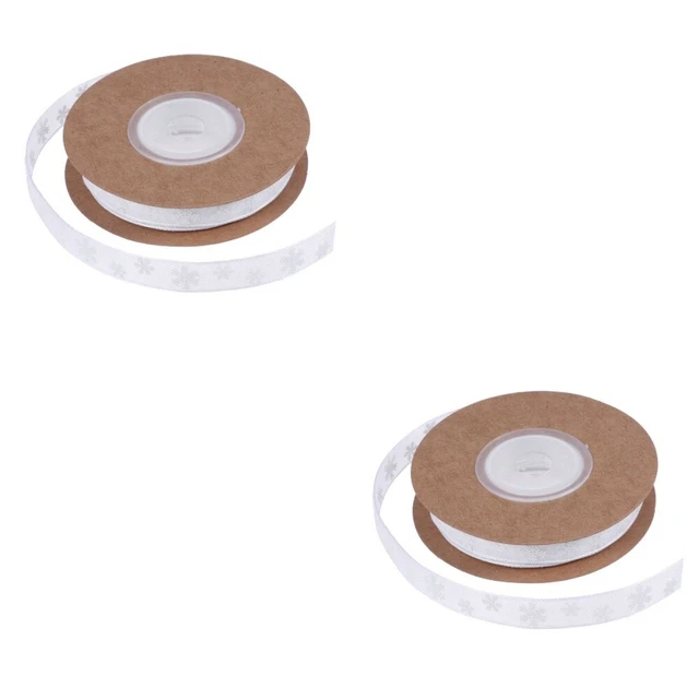 2x Satin Band Weihnachten Baum Bögen Geschenk Verpackung Band Ripsband