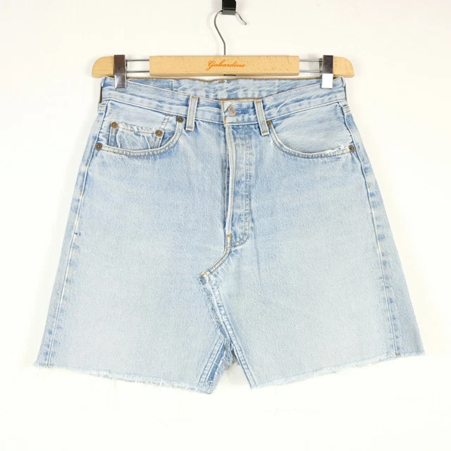 Gonna LEVIS 501 Donna Taglia W32 L34 Denim Jeans Woman Skirt Cotone Casual Logo