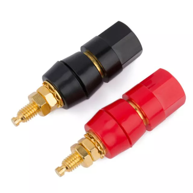 4mm Banana Plug Amplifier Terminal Binding Post Speaker Jack Red Black Connector