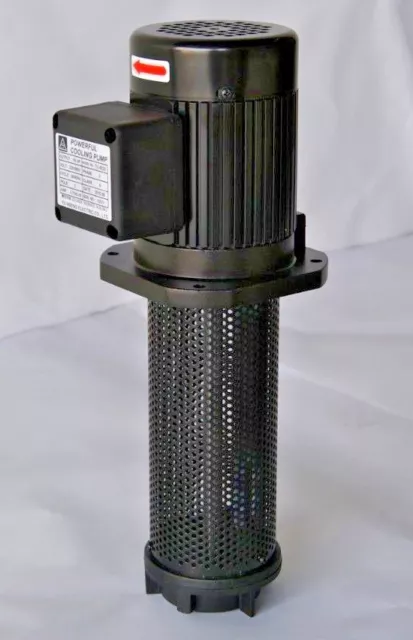Lathe Coolant Pump 1/8 HP, Immersion 220mm 8.7" , 1 / 3 Phase, 240/415/440/480V
