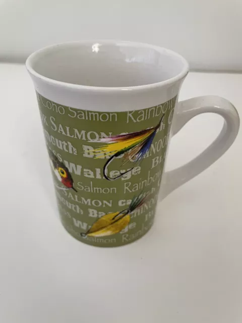 Vintage Field & Stream Fly Fishing Coffee Tea Cup Mug  1871 Design Pac Outdoor