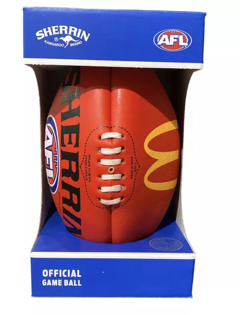 Sherrin Official Game Ball AFL Premiership Leather Replica Football Size 5