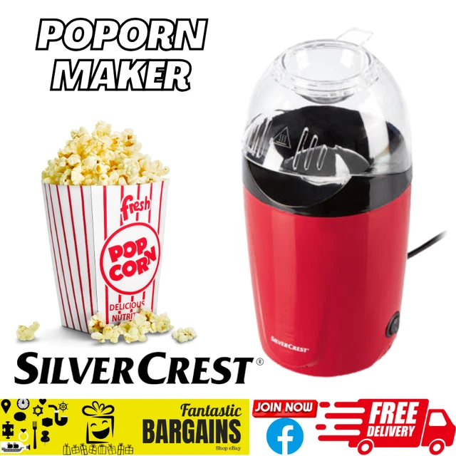 SILVERCREST POPCORN MAKER 1200W Makes In 2 Minutes Red £18.99 PicClick UK