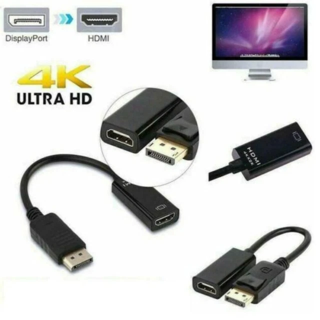 de câble DP à HDMI DisplayPort Convertisseur d'adaptateur Câble adaptateur HD