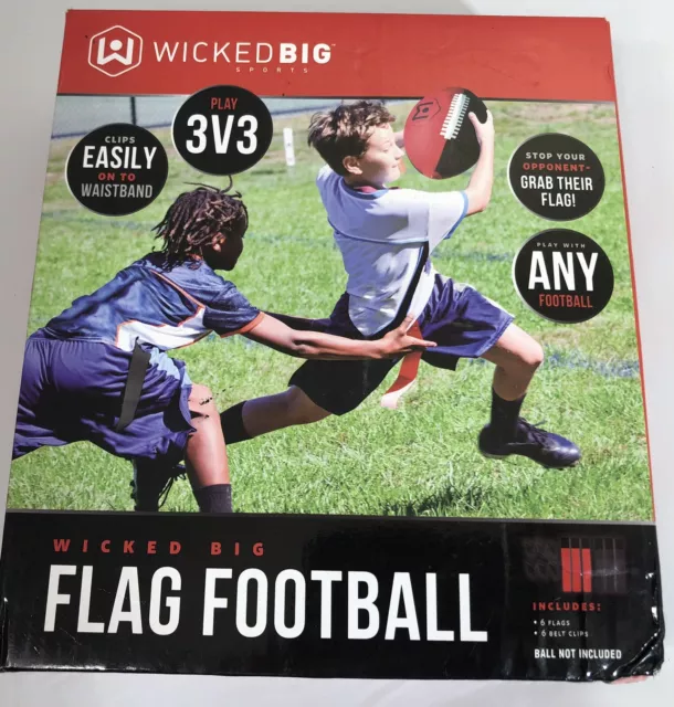 Wicked Big Flag Football Set With 6 Flags And 6 Belt Clips