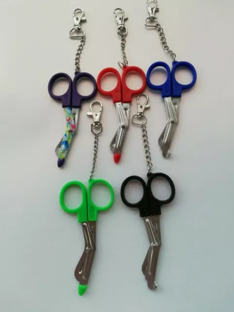 Small Tuff Cut Scissors On Keyring - Purple, Green, Red, Blue, Bubble, Black