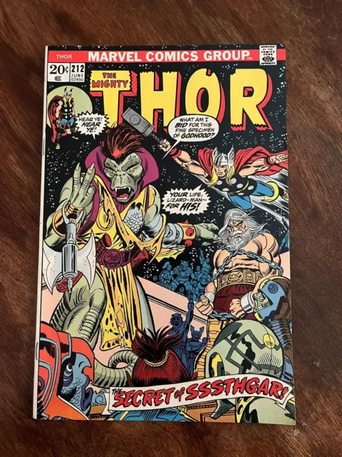 1973 MARVEL The Mighty Thor #212 Gil Kane Cover BRONZE HI GRADE VF+ NR Comic
