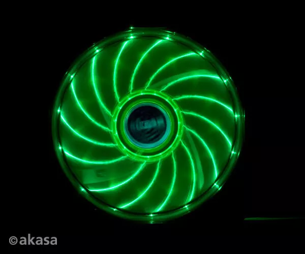 Akasa AK-FN091-GN 120mm Vegas Green LED Case Fan