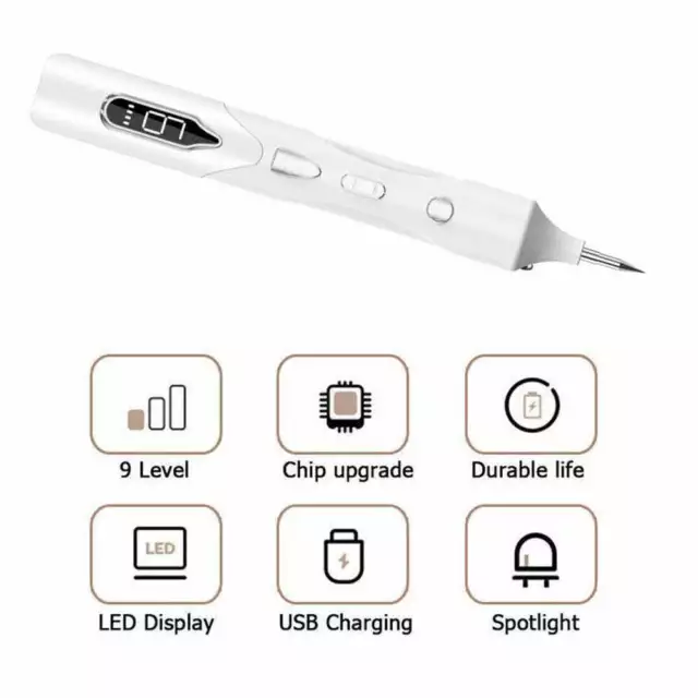 9 Level Skin Tag Remover Laser Pen Spot Mole Freckle Tattoo Removal Machine New