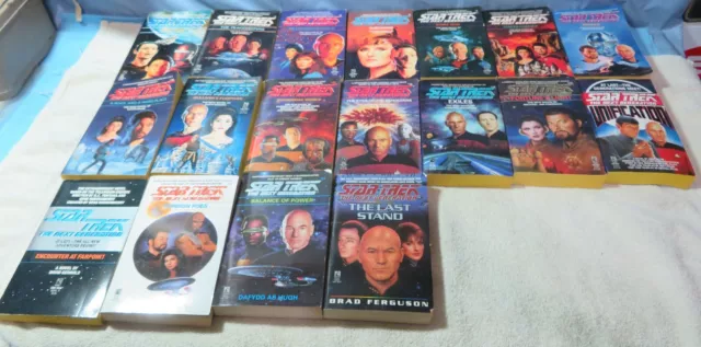 Star Trek The Next Generation Paperback Books Lot Of 18