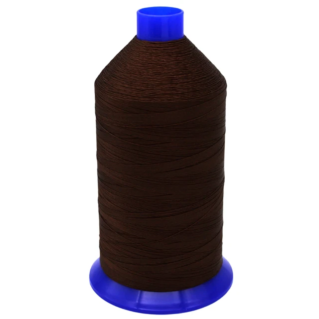 Hilo de tapicería de nailon unido marrón talla 92, tex 90, 16 oz. 4200 yardas