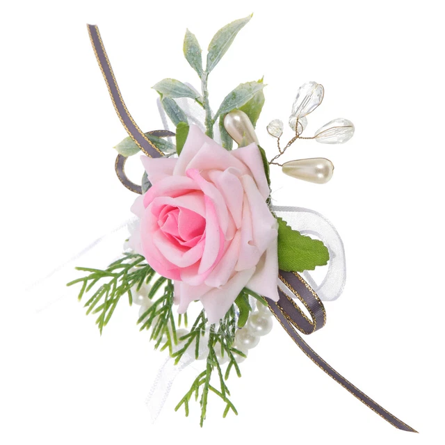 Muñeca Flor Boda Decoración Retro Decoración Suministros de Boda Rosa Seda Flor