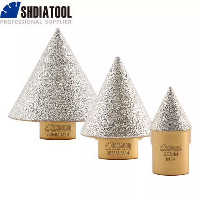 Diamond Chamfer Bit Milling for Porcelain Marble 20/35/50mm M14 Angle Grinder