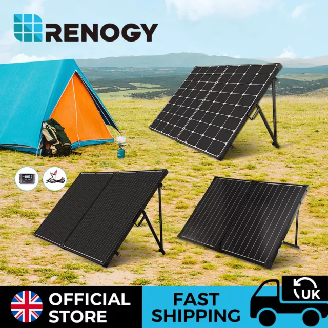 Renogy 100W200W Solar Panel Kit 12V Foldable Portable Suitcase Mono Camping RV