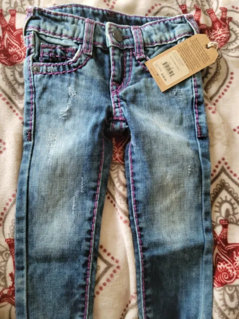 Girl's True Religion Jeans Size 2T Refined Super Skinny Purple NEW NWT $149