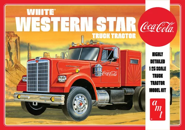 Amt Modèles 1160 1/25 Echelle Coca-Cola - Blanc Western Étoile Semi Tracteur