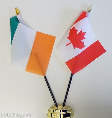 CND Irlanda & Pace Cnd Doppio Amicizia Tavolo Bandiera Set 