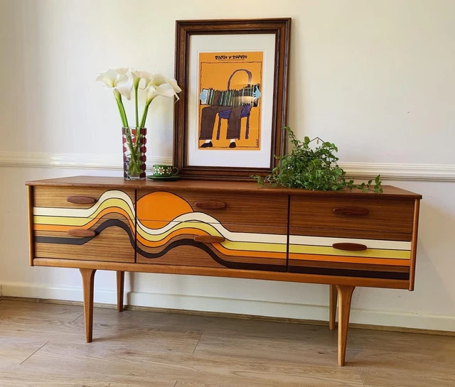 MCM SIDEBOARD TEAK Maximalist Mid Century TV Unit Frank Guille