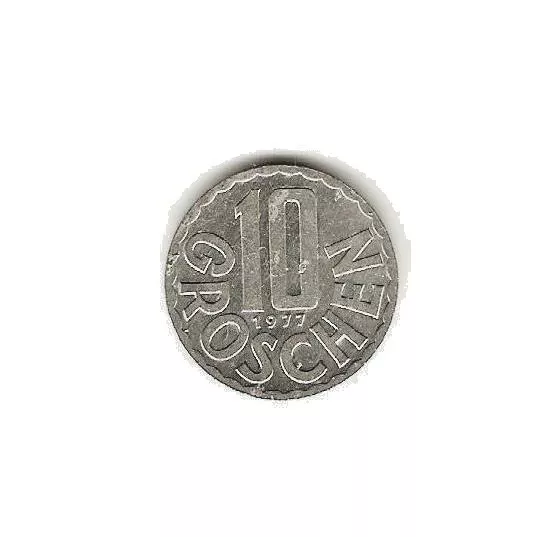 1977 AUSTRIA Coin 10 GROSCHEN - UNC