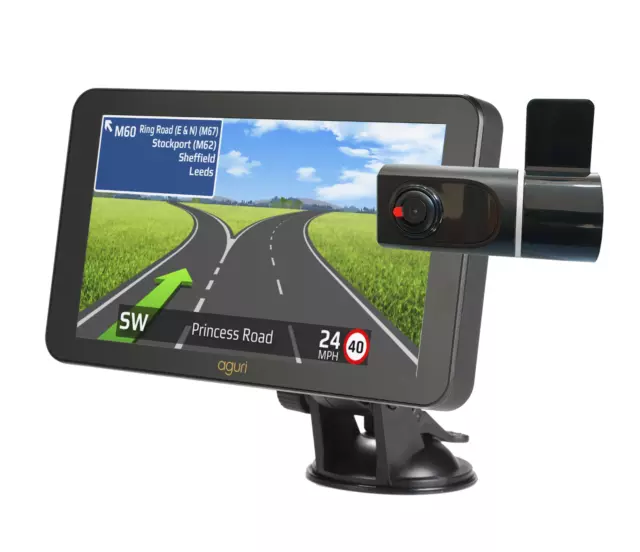 Aguri Motorhome & Caravan RV760 Sat Nav with Dash Cam & built-in Wi-Fi