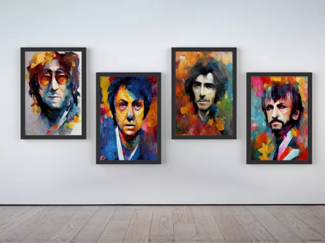 The beatles portraits John Lennon, Paul McCartney, George Harrison , Ringo Starr