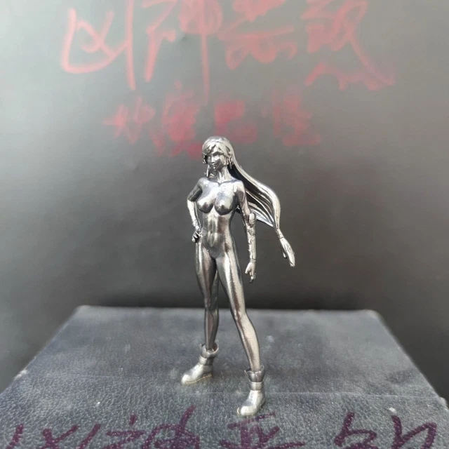 Black Solid Bronze Made of Old Ultra Short Dress Nude Seductive Body Art Statue