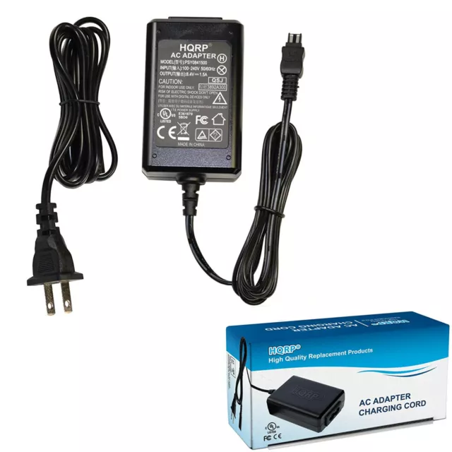 HQRP AC Adapter Charger for Sony HandyCam DCR-SR42A DCR-SR45 DCR-SR47 DCR-SR68