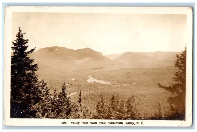 1936 View Valley From Noon Peak Waterville Valley NH Vintage RPPC Photo Postcard