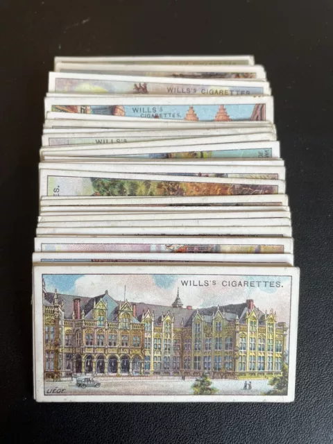 Wills - Gems Of Belgian Architecture - Full Set Of 50 Cards - Vg