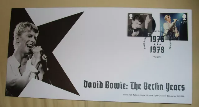 GB. FDC. David Bowie: The Berlin Years. 2017. London SW9. Royal Mail