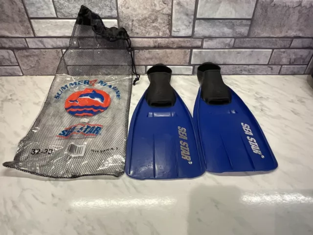 Flipper nuoto bambini Seastar taglia 11-12,5 EU 29-31: blu lunghezza intera