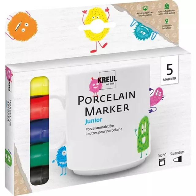 Kreul Porcelain Marker medium Junior 5er Set