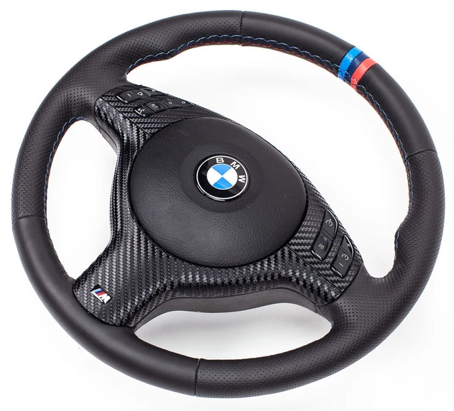 Volant BMW Sport Cuir Nappa Remis à Neuf Avec Airbag - Compatible E46, E39, Z3, X5