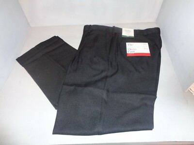 Men's Croft & Barrow Classic-Fit Easy-Care Black Pleated Dress Pants NWT SIZES
