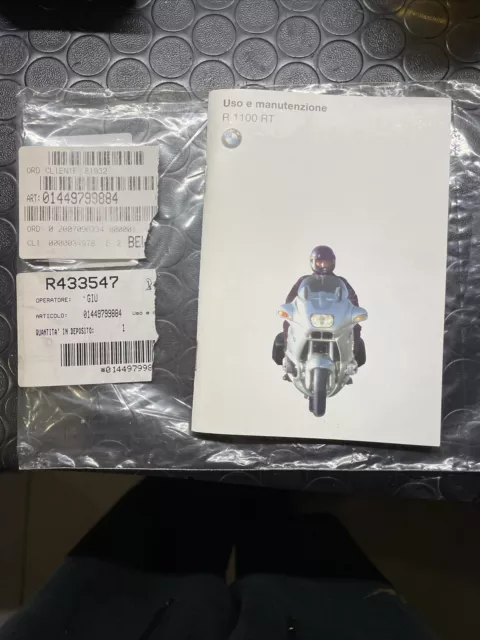 BMW R 1100 RT 1997 libretto MANUALE USO E MANUTENZIONE Originale Italiano
