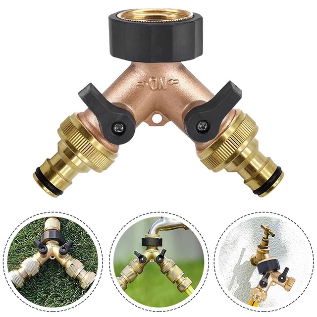 Raccord En Y Pour Tuyau Gaz En Laiton - Filetage Mâle 20 Mm, Longueur 85 Mm, Pour Gaz Naturel/propane/oxygène - 3