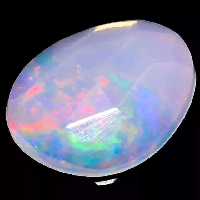 Natural Ethiopian Opal Faceted Loose Rose Cut Gemstone 0.95 Ct 10X7X2mm EE42740