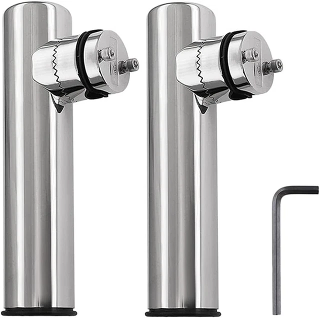 Supporto Per Canna Da Pesca Da Terra, Supporto Multifunzionale Per Canna Da Pesca Con Rotazione Di 180 Gradi, Staffa Telescopica In Acciaio Inox Da 2,1 M, Per Pesca D'acqua E Salata - Foto 3