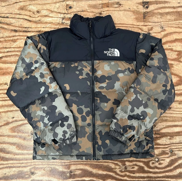 The North Face Retro 1996 Nuptse 700 Down Camo Puffer Coat Jacket Men's Small
