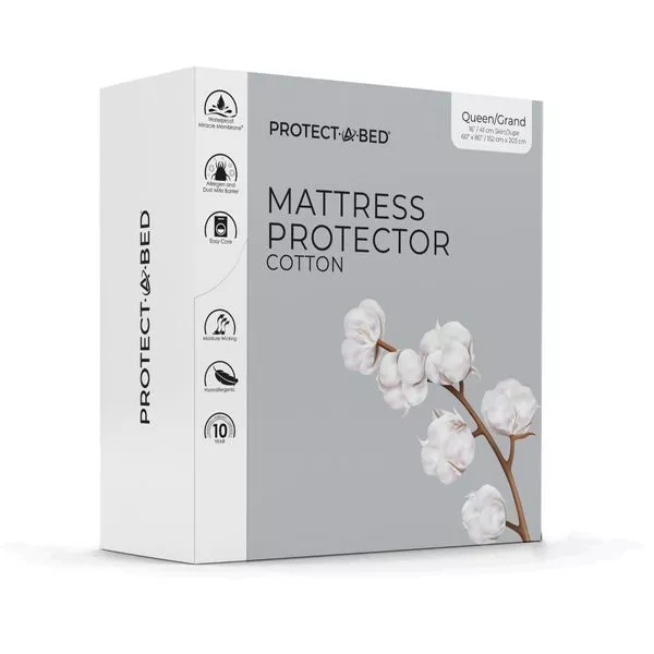 Protect A Bed Cotton Mattress Protector Waterproof Cover 12 Year Guarantee -