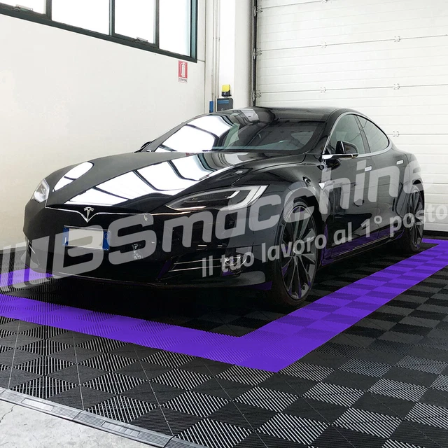 Piastrella per pavimento officina garage SOGI PAV-03-VI in PP viola - 40x40cm