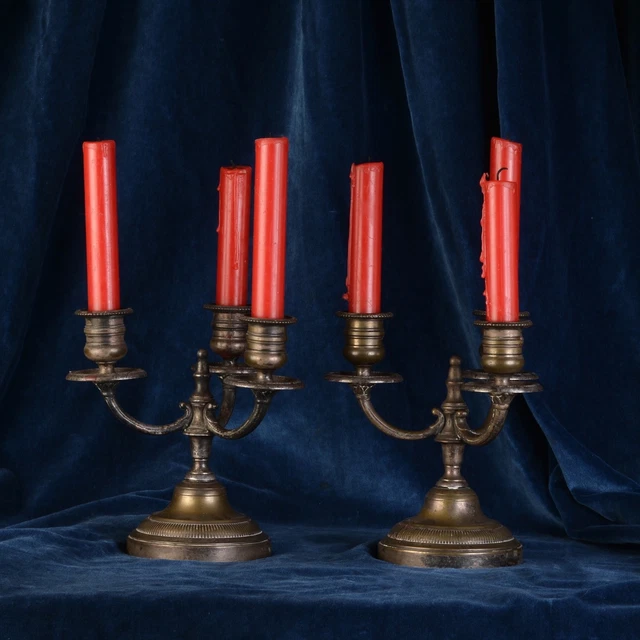 PAIRE DE CANDELABRES D'EPOQUE EMPIRE