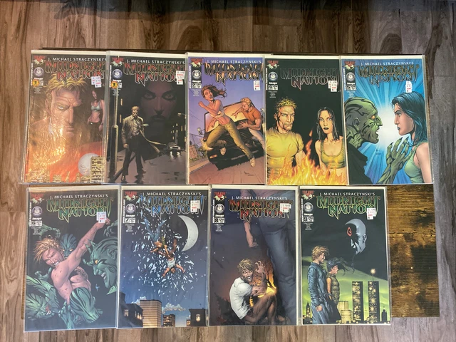 Midnight Nation #1-2 & 4-9 & Variant Cover #1 2000 Image Top Cow Comic Lot