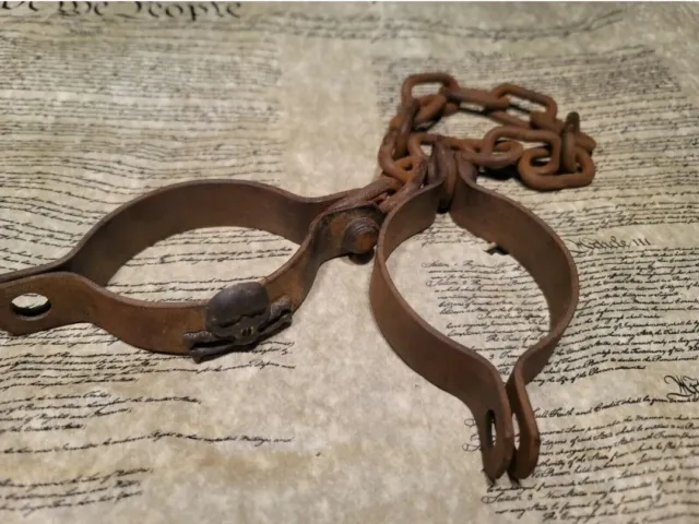 Antique Style Pirate Wrought Iron Handcuff Shackles