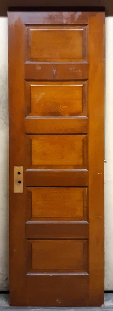 4 avail 24"x78" Antique Vintage Old Salvaged Interior Wood Wooden Doors 5 Panels
