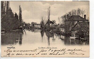 CPA St-Julien-les-Villas Vue sur la Seine 1928 